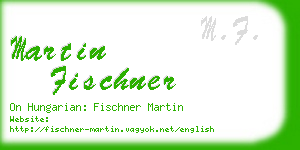 martin fischner business card